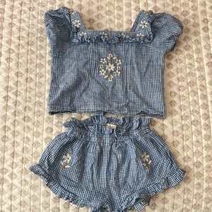 Lali kids gingham blue set size 3 years